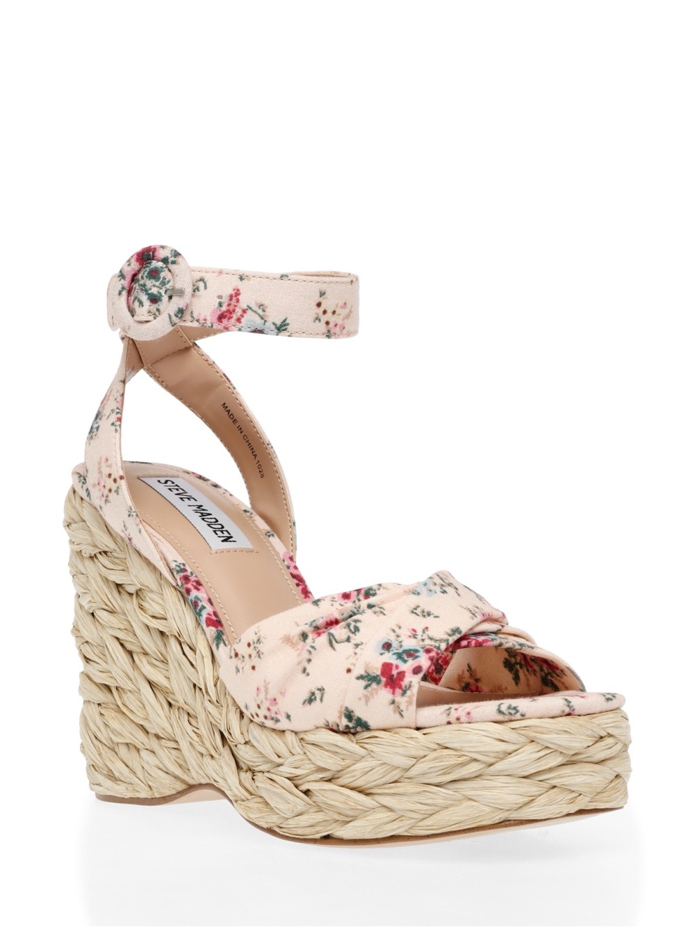 Steve Madden Poloma Platform Wedge Sandals in Blush Floral